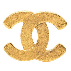 Pre-Loved Chanel Gold Plated CC Brooch
